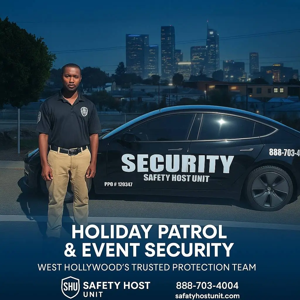 Private security services in West Hollywood by Safety Host Unit protecting nightlife venues and commercial properties