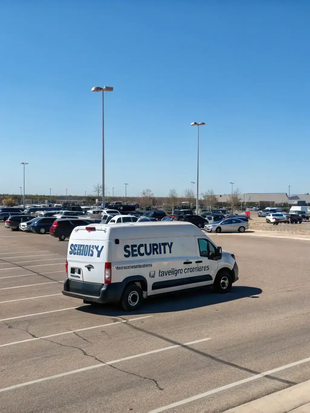 A photo of a Safety Host Unit security vehicle responding to an alarm at a commercial property in Malibu, showcasing rapid response capabilities.