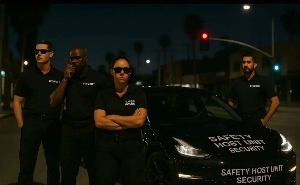 Security guards providing overnight patrol service in Koreatown, LA – Safety Host Unit professional night watch team