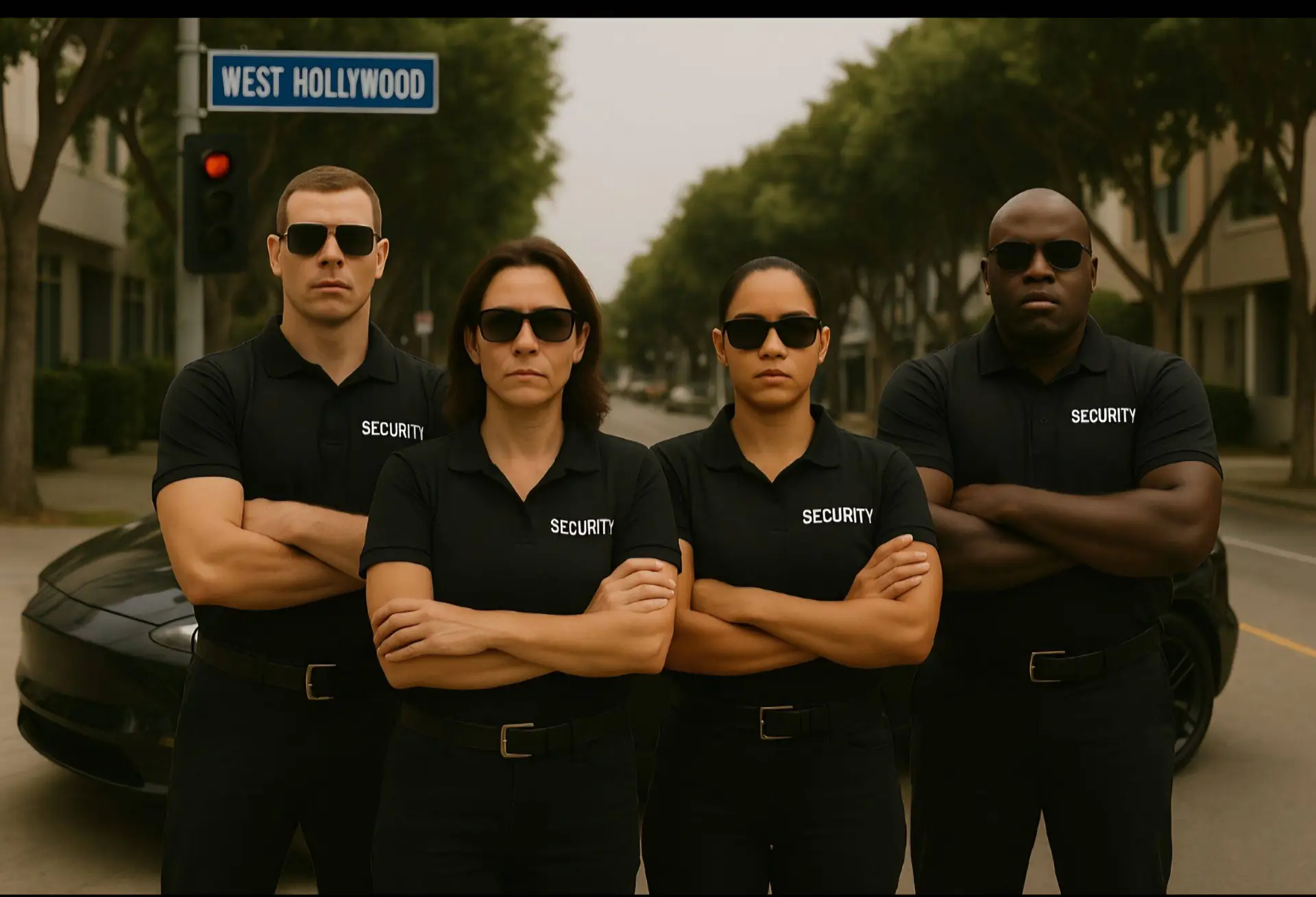 Safety Host Unit security team providing professional protection at West Hollywood events and residential properties. Premium trained guards delivering patrol, nightlife security, and community safety