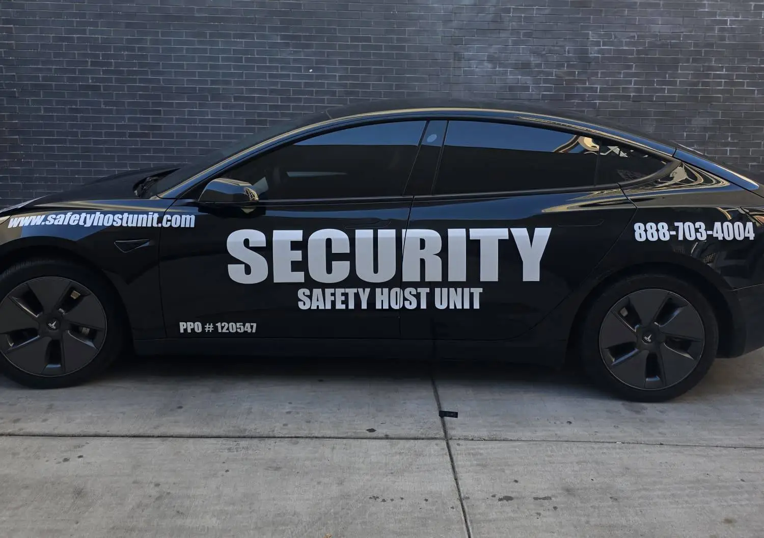 Safety Host Unit unarmed security patrol vehicle providing professional security services in Los Angeles County