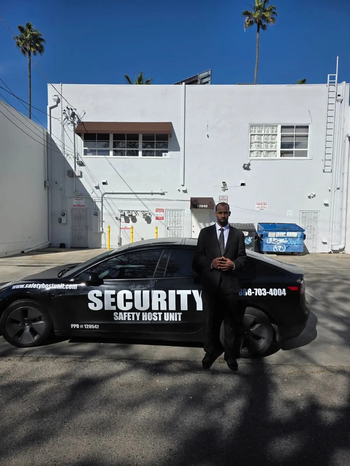 Safety Host Unit officer monitoring a perimeter.
