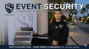 Safety Host Unit officer providing professional event security